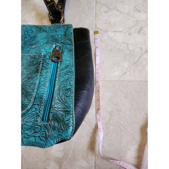 Montana West Concealed Carry Purse Turquoise And Black - Picture 9 of 11